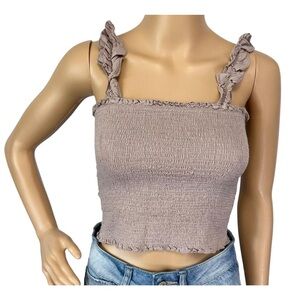 Aerie smocked ruffle tank top